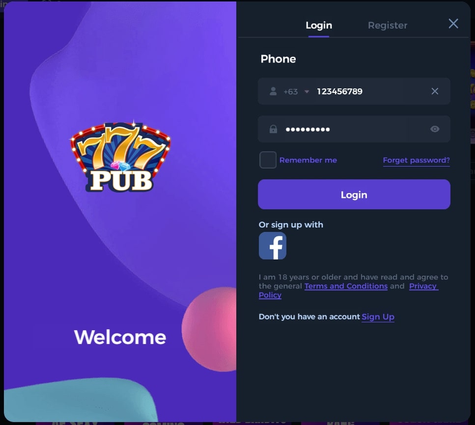 Enter the account